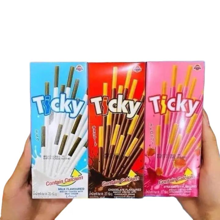 Bánh Que Ticky Thái Lan, Hộp 20g, Lốc 12 Hộp, Giàu Dinh Dưỡng - Food, Thức Ăn, Socola