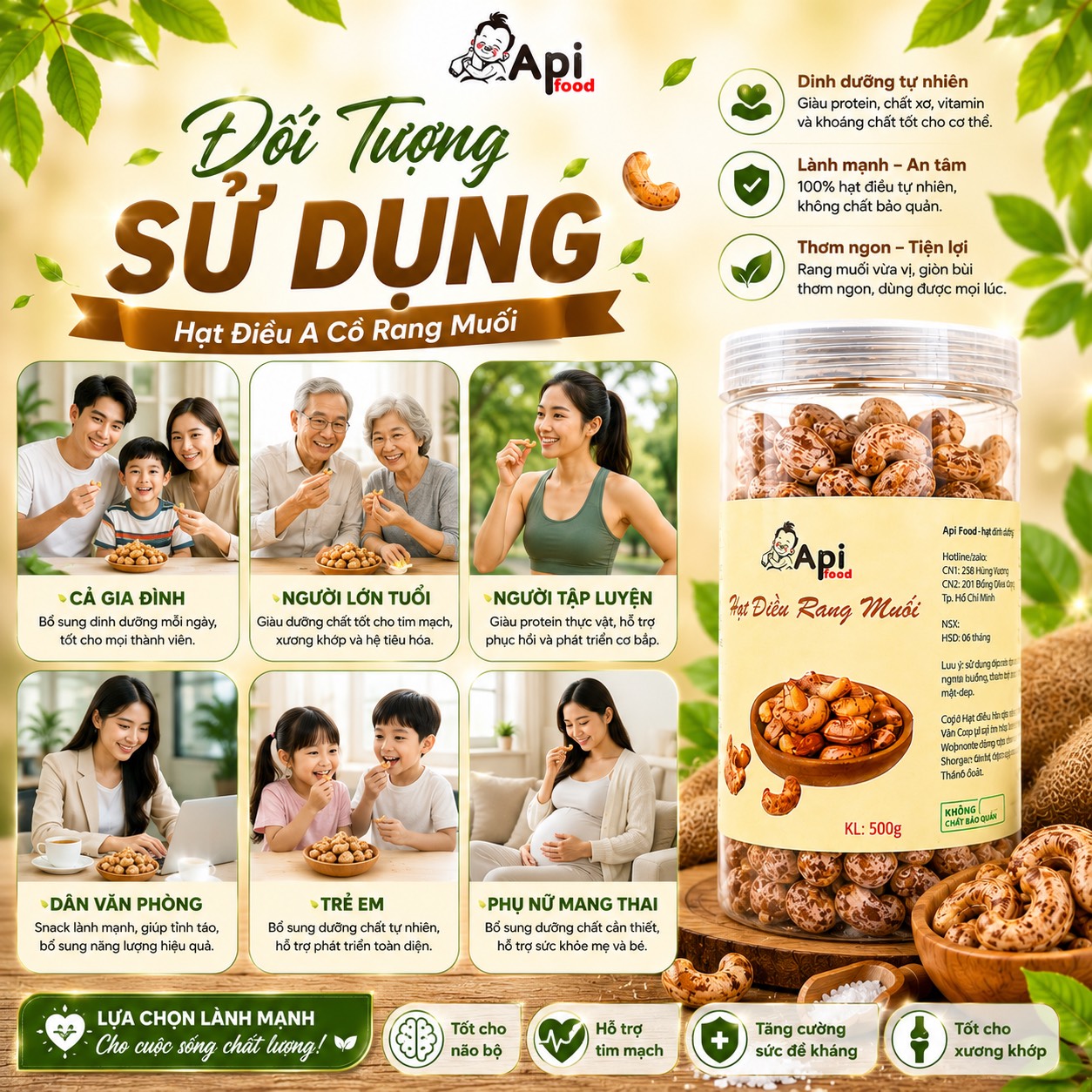 Hạt Điều A Cồ Muối Rang Củi Bình Phước - Đặc Sản Tây Nguyên