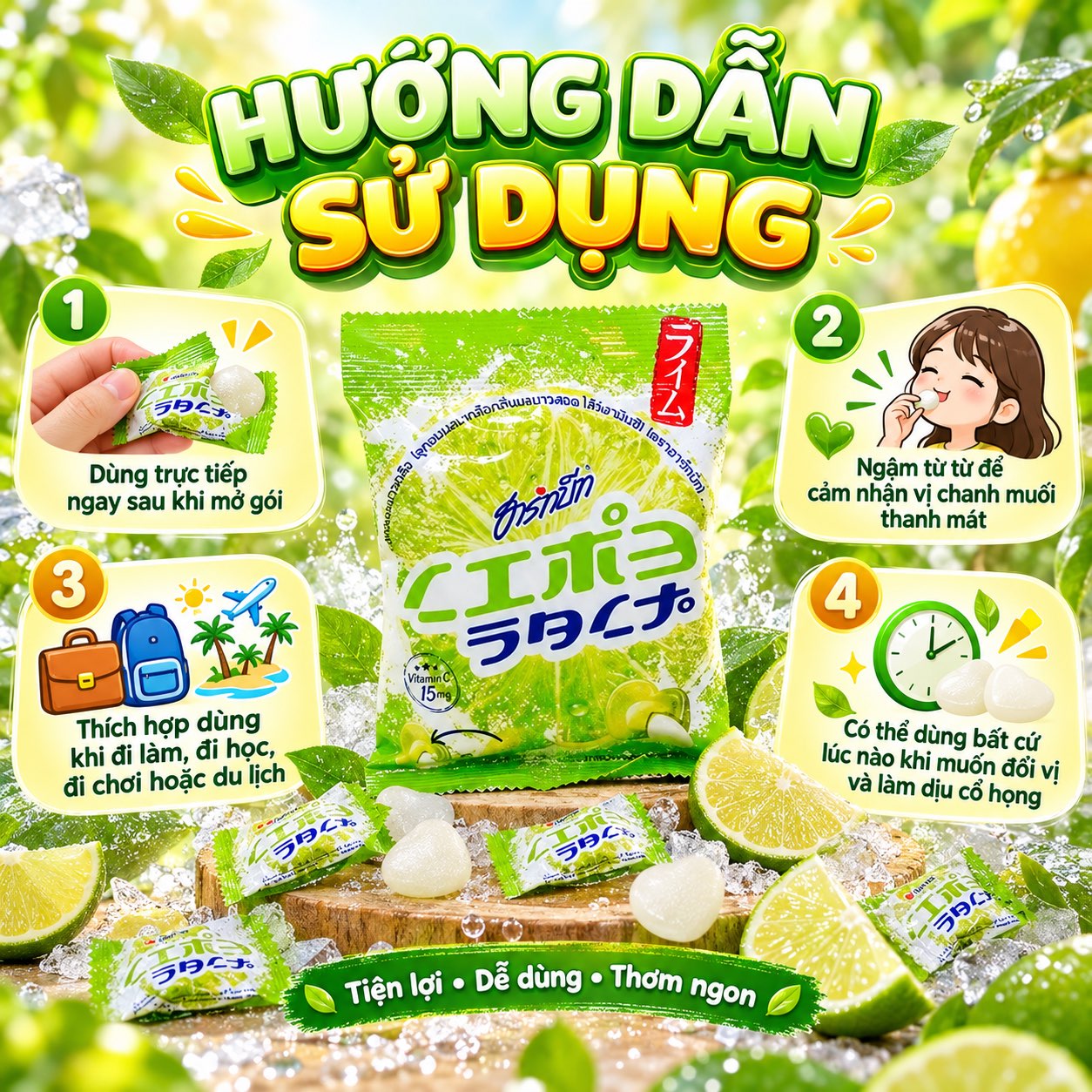 Kẹo Chanh Muối VITAMIN C 120g