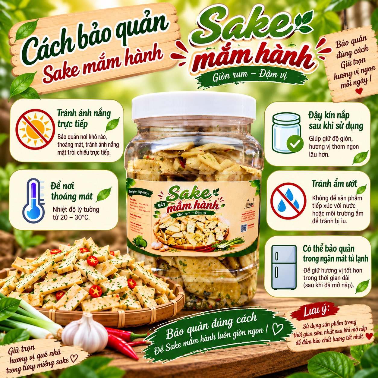 Sake Sấy Mắm Hành Giòn Ngon Khó Cưỡng 400gr