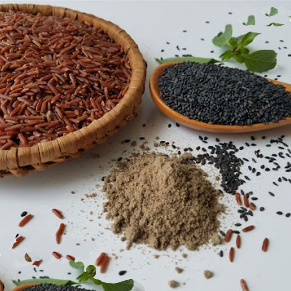 Bột Gạo Lức Mè Đen 500gr - Dinh Dưỡng Thuần Tự Nhiên, Khỏe Từ Bên Trong