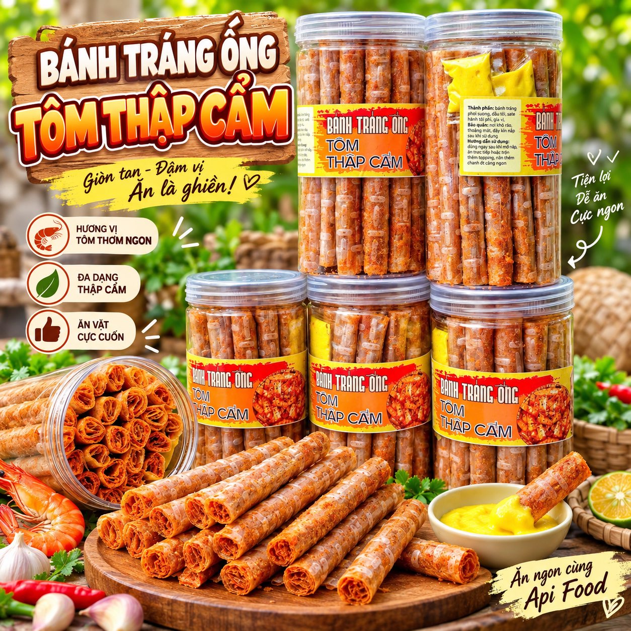 Bánh Tráng Ống Tôm Thập Cẩm