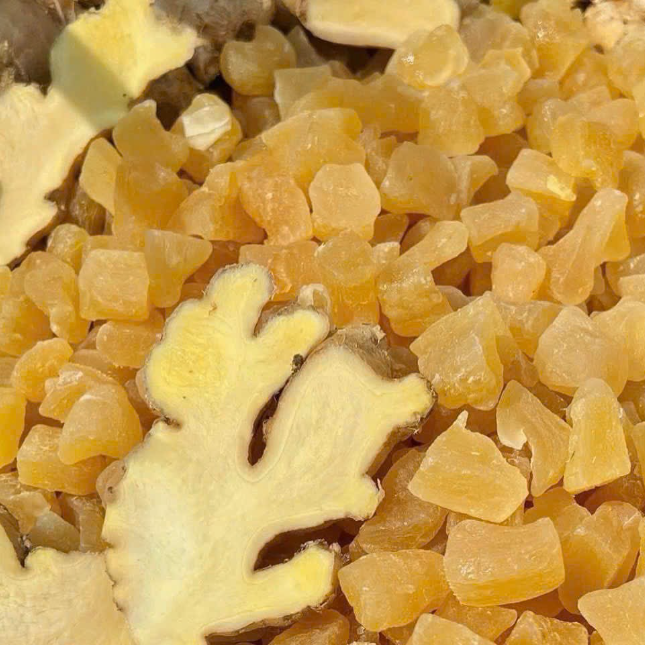 Mứt gừng viên sấy dẻo ít ngọt Thái Lan  - Mứt tết, đồ ăn vặt