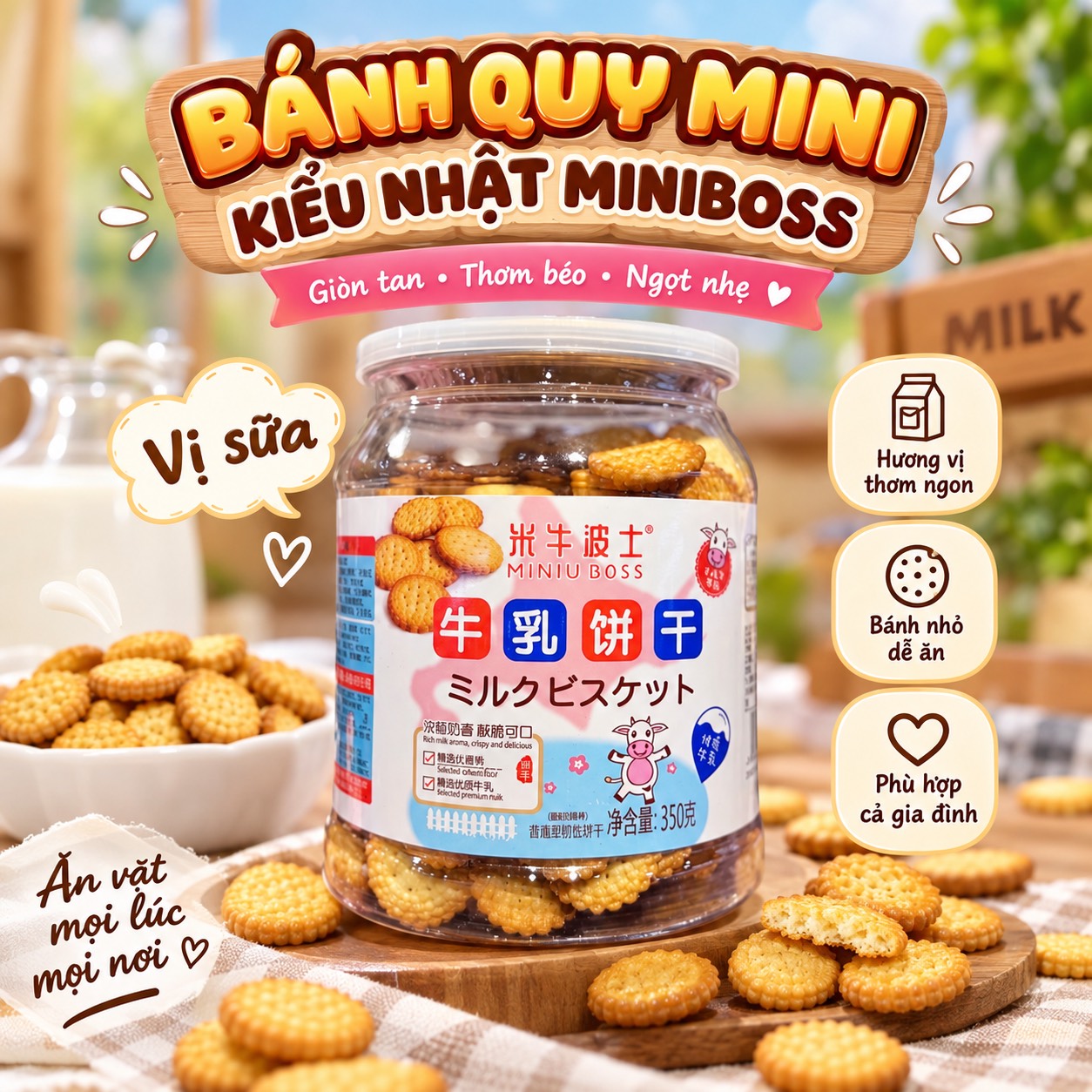 Bánh Quy Mini Kiểu Nhật Miniboss