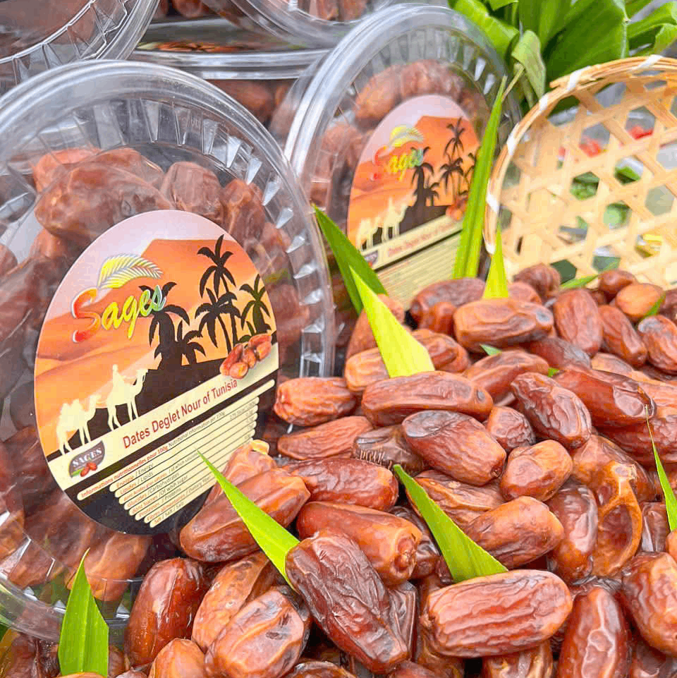 Chà Là Khô Rời SAGES 350gr (Hộp Tròn) Ngọt Thanh Từ Thiên Nhiên