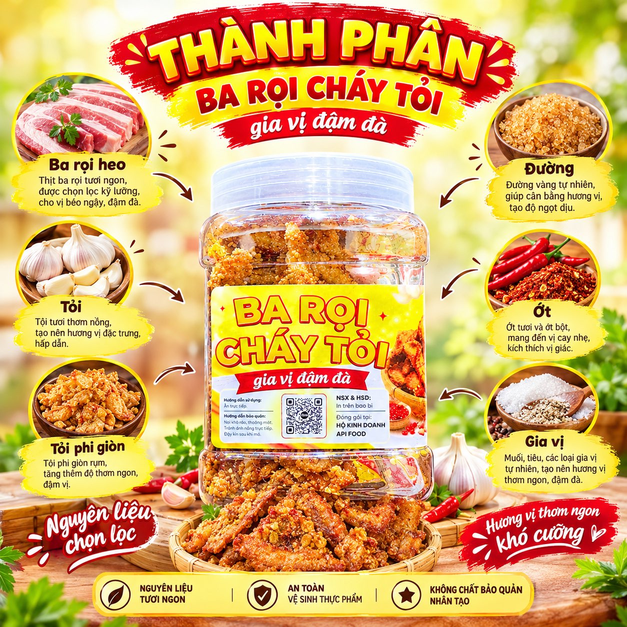 Ba Rọi Cháy Tỏi 300gr - Đậm Đà Vừa Miệng – Ăn Là Ghiền