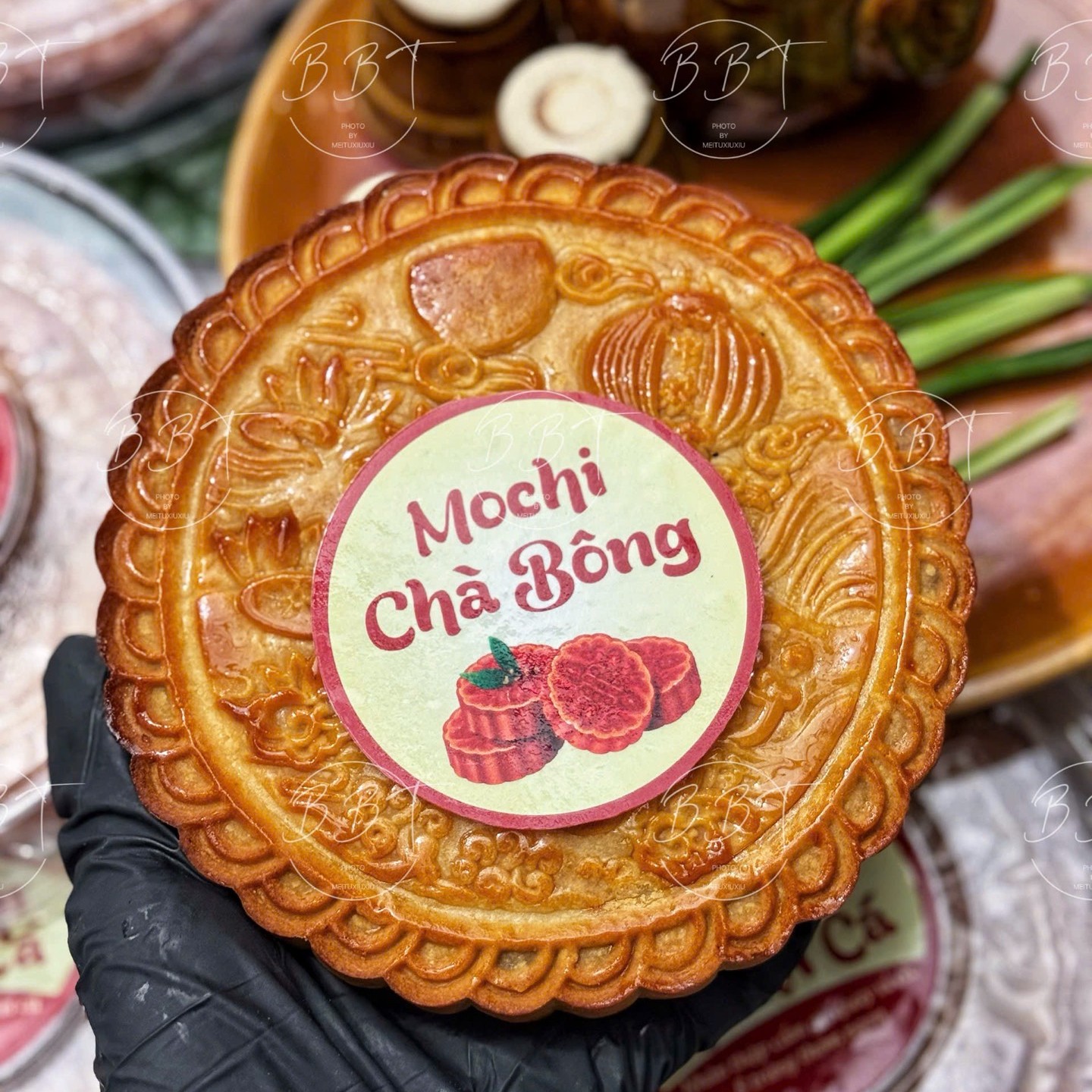 Bánh Trung Thu Nướng Mochi Khoai Môn Chà Bông 500gr