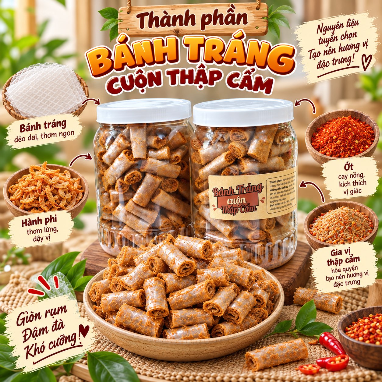 Bánh Tráng Cuộn Thập Cẩm