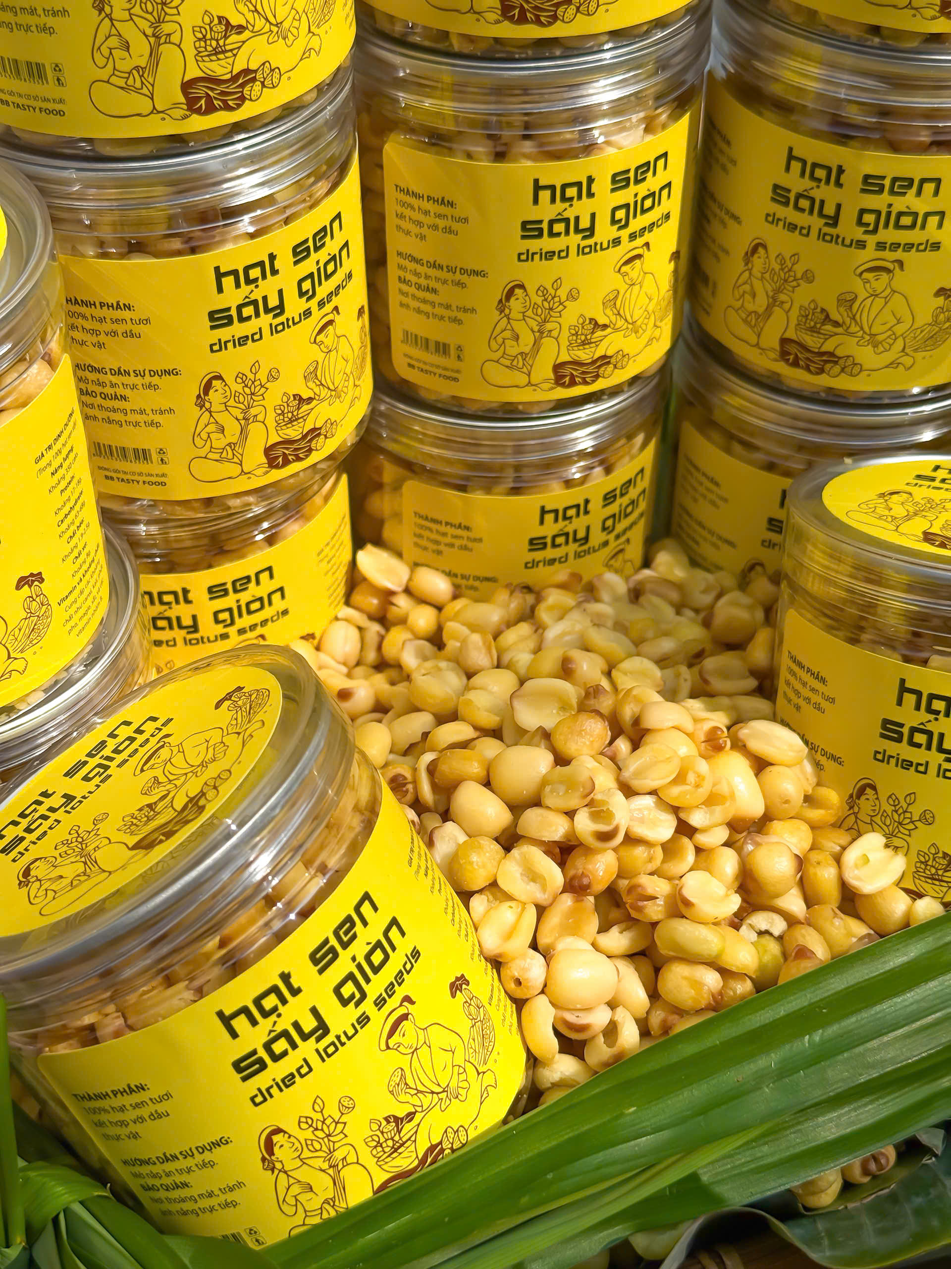 Hạt Sen Huế Sấy Giòn 200gr – Món Quà Tinh Tế Từ Cố Đô