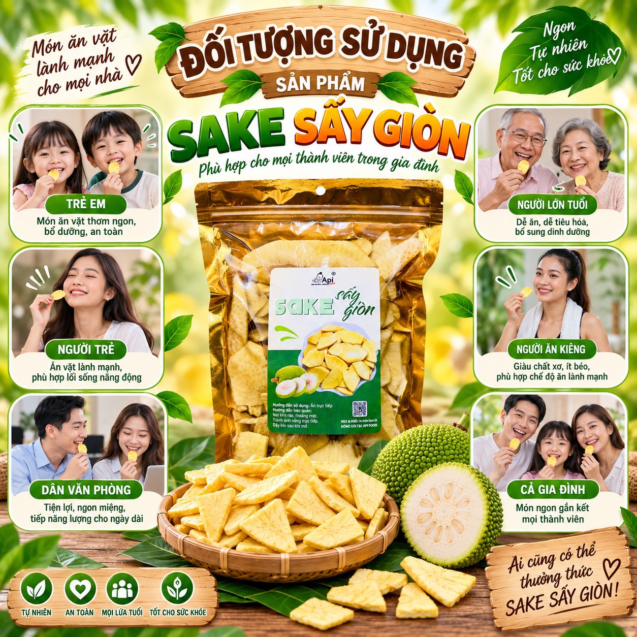 Sake Sấy Giòn Rùm Rụm, Ăn Vặt Ngon, Bổ, Lành Mạnh 400gr