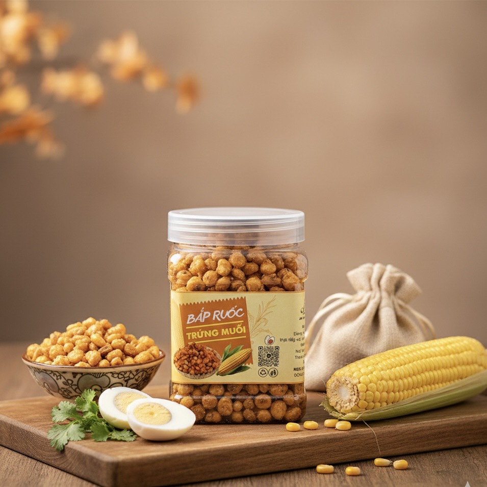 Bắp Ruốc Trứng Muối Thơm Ngon – Giòn Rùm Rụm Khó Cưỡng