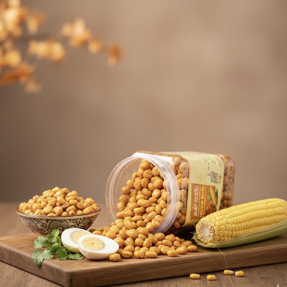 Bắp Ruốc Trứng Muối Thơm Ngon – Giòn Rùm Rụm Khó Cưỡng