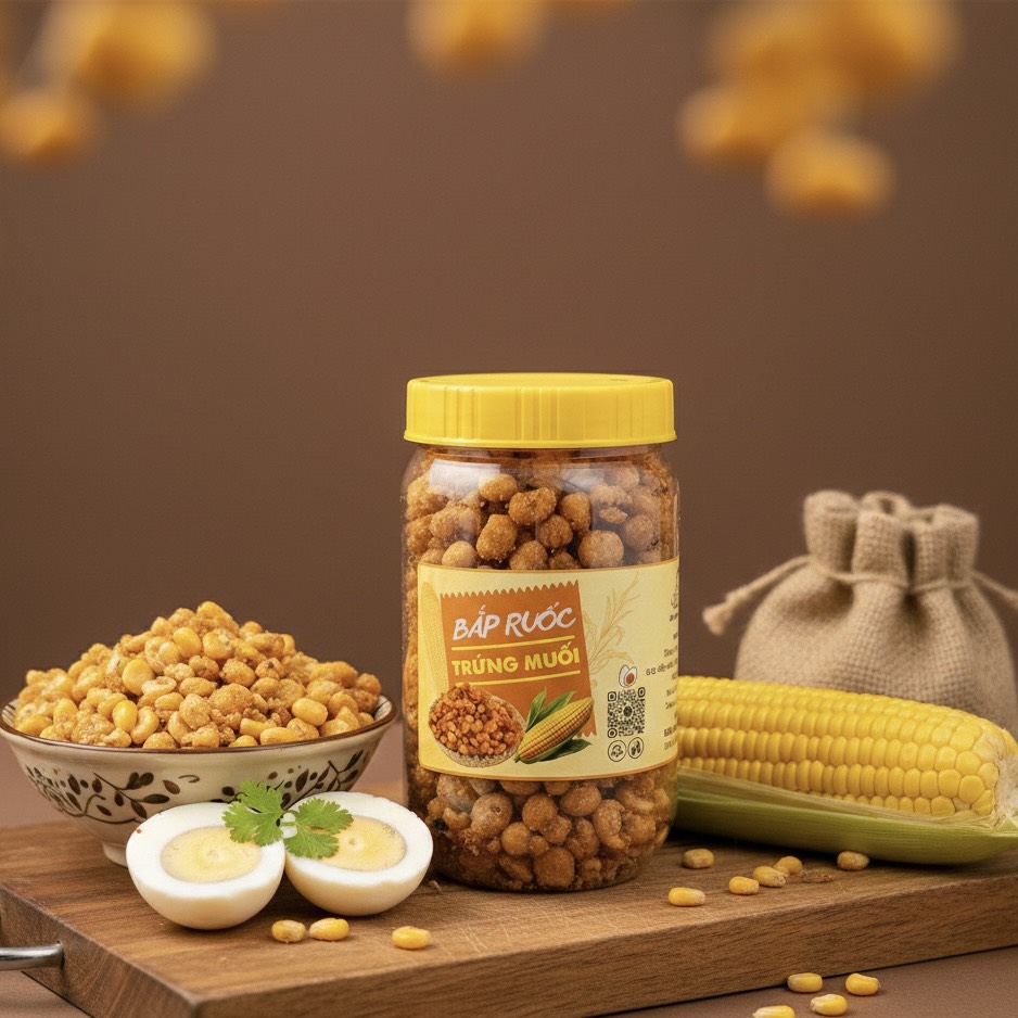 Bắp Ruốc Trứng Muối Thơm Ngon – Giòn Rùm Rụm Khó Cưỡng
