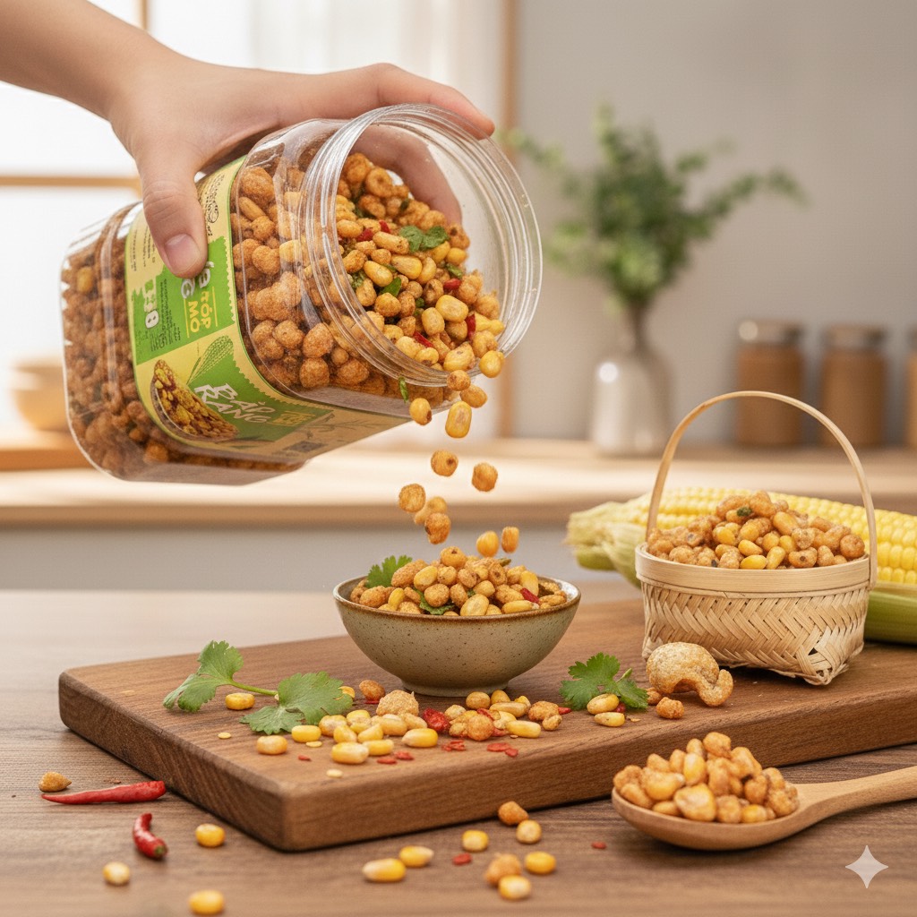 Bắp Rang Tóp Mỡ 250gr Giòn Rùm Rụm Nhâm Nhi Siêu Ngon