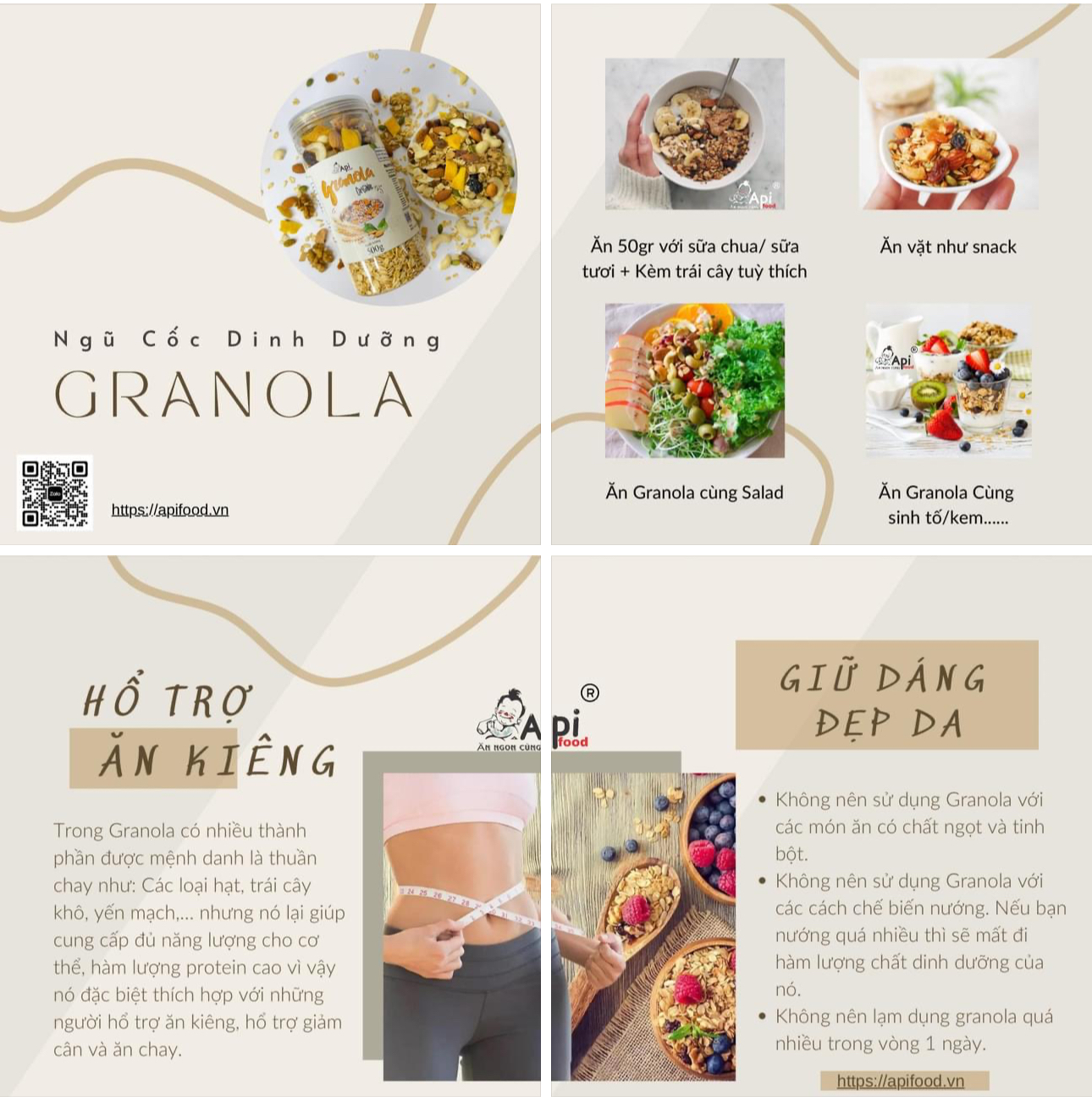 [ COMBO 2 HỘP ] Ngũ Cốc Granola KHÔNG YẾN MẠCH Api Food - 9 HẠT MACCA - NHO & XOÀI (Macca, Hạnh Nhân, Óc Chó Vàng, Óc Chó Đỏ, Hạt Điều Sữa, Hạt Bí, Nho Khô, Xoài Sấy) Food Thức Ăn Hạt Ngũ Cốc