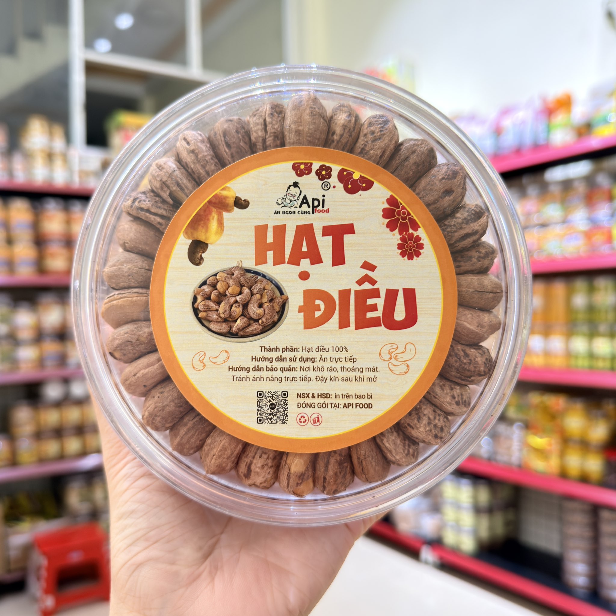 [ HỘP TRÒN ] Hạt Điều A Cồ Rang Muối Bình Phước Đặc Sản Tây Nguyên