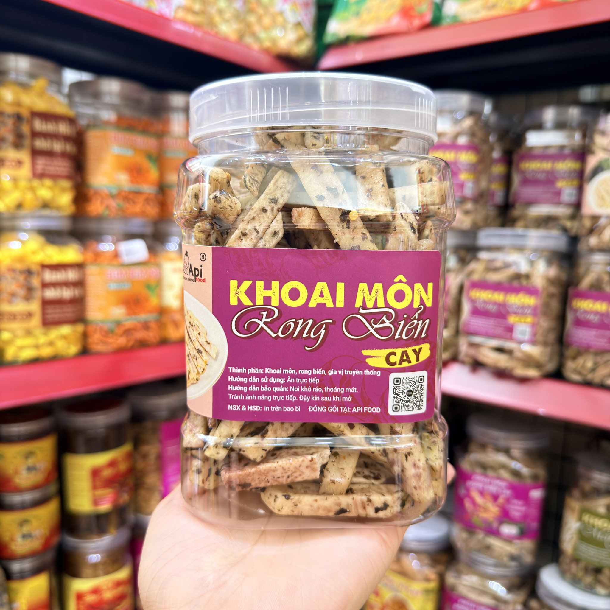 Khoai Môn Cọng Sấy Rong Biển Cay - Bùi Béo Giòn Tan Mê Ly