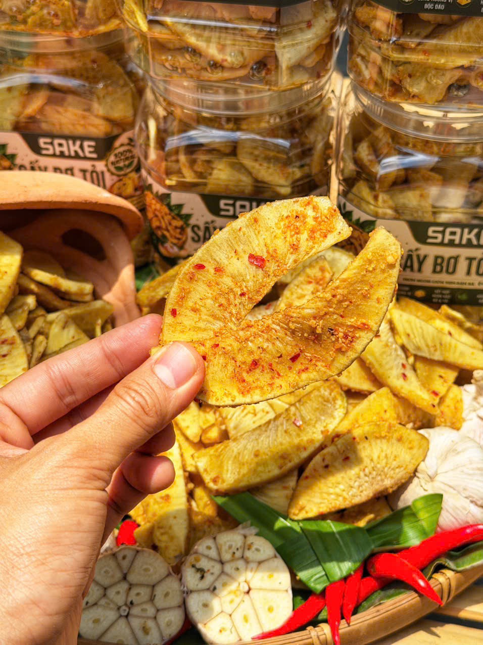 Sake Sấy Bơ Tỏi - Giòn Rùm Thơm Ngon, Ăn Là Mê 400gr