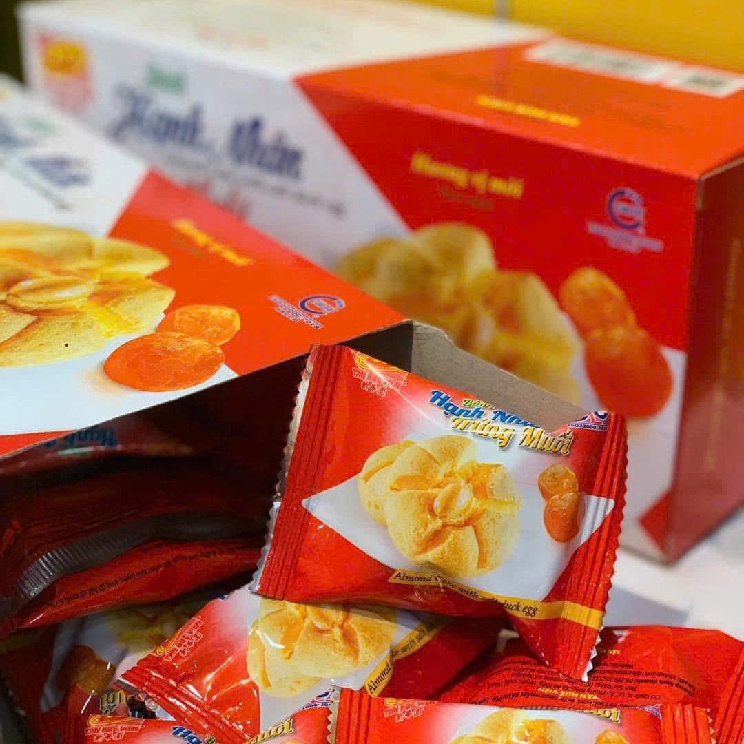 Bánh Hạnh Nhân TRỨNG MUỐI Tân Huê Viên 300gr, Đặc Sản Sóc Trăng