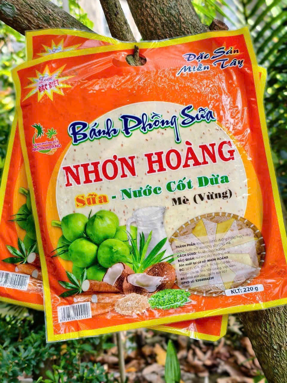 Bánh Phồng Sữa Dừa Nhơn Hoàng - Đặc Sản Miền Tây