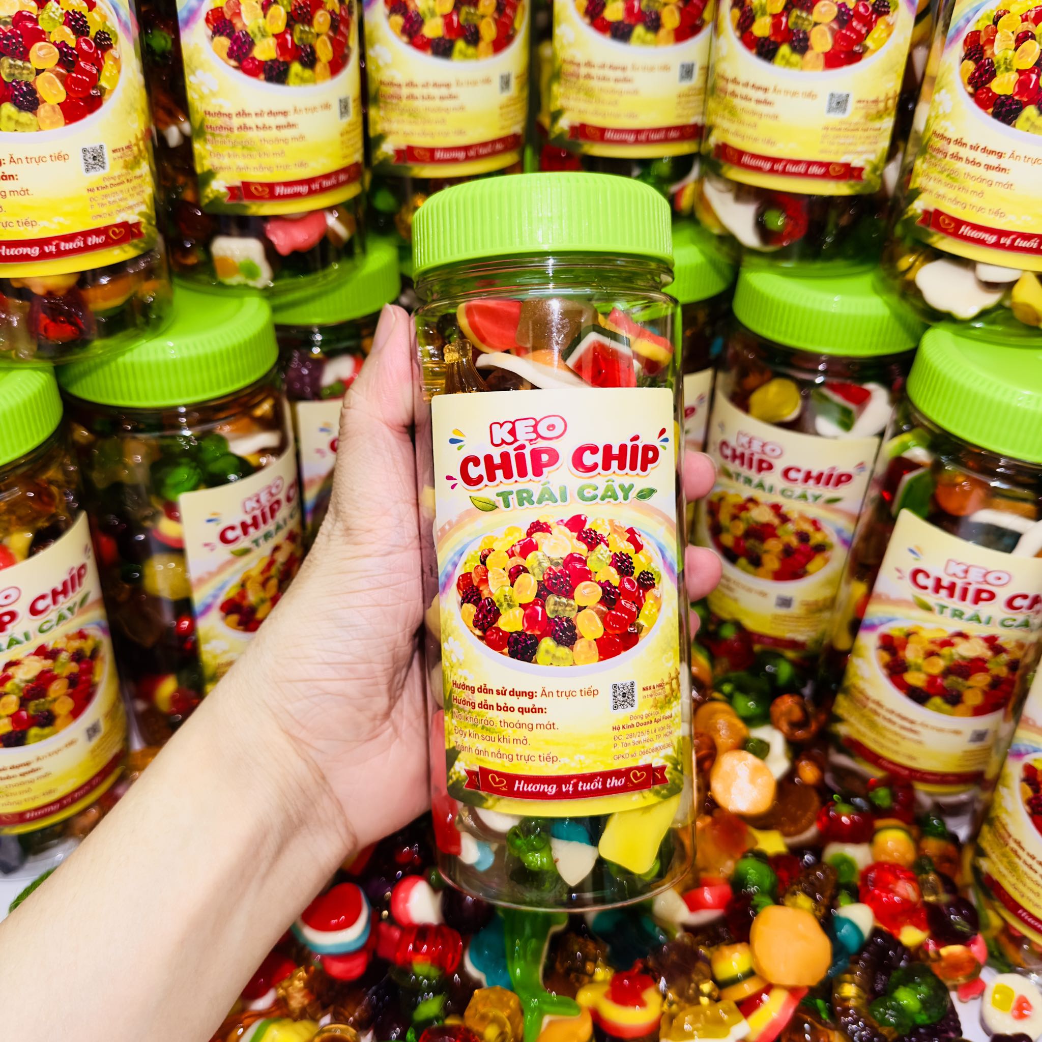 Kẹo Dẻo Chip Chip 5D 500gr - Sắc Màu Tuổi Thơ, Càng Ăn Càng Vui