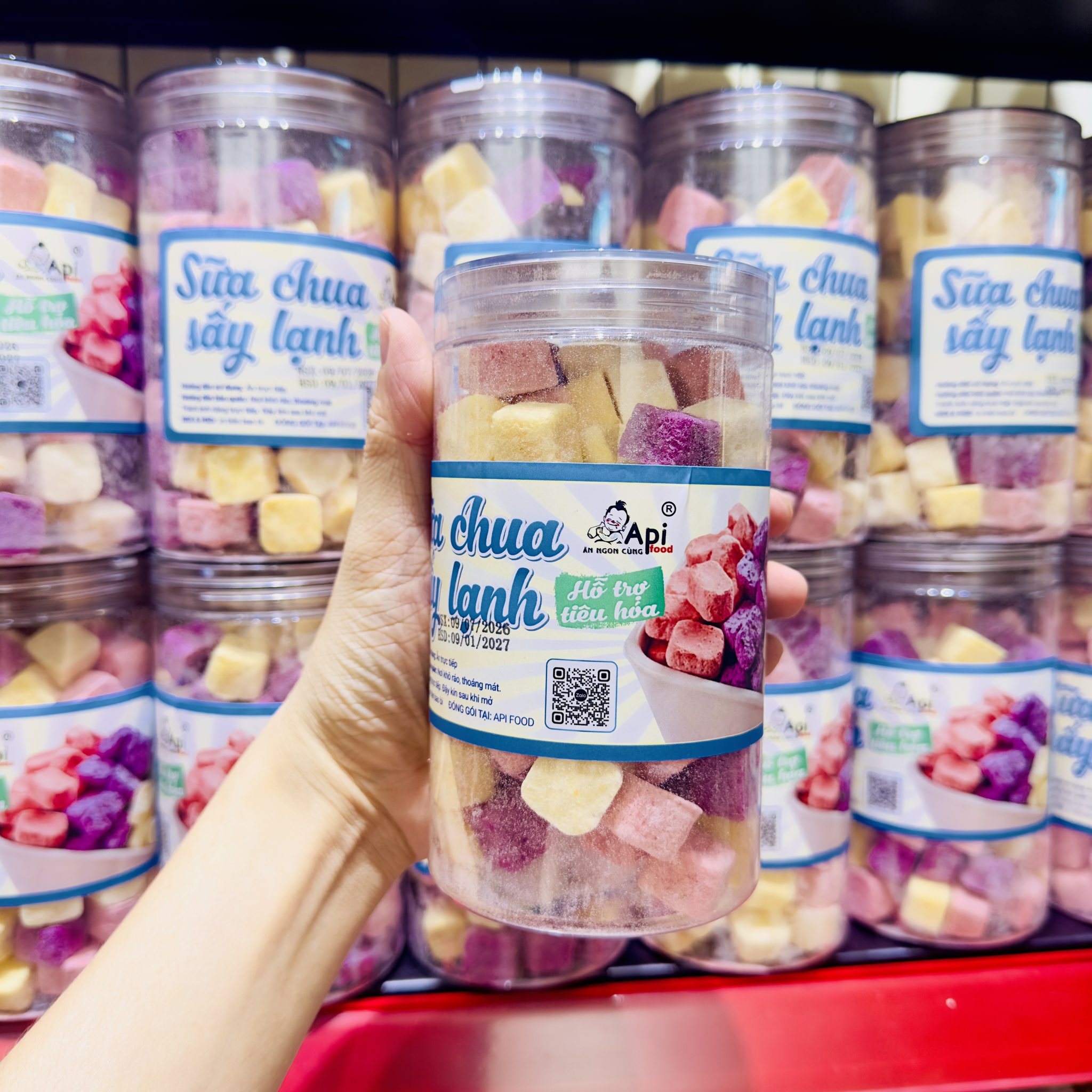 Sữa Chua Sấy Thăng Hoa Mix Vị Hoa Quả Thơm Ngon 200gr