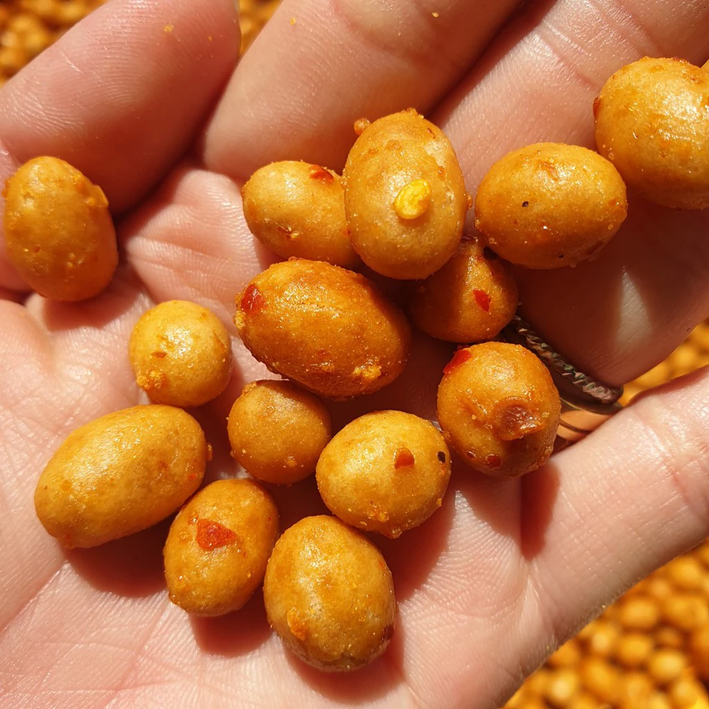 Đậu Phộng Da Cá Tỏi Ớt Giòn Rụm Thơm Ngon 500gr