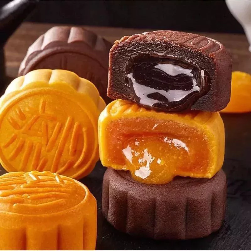 Bánh Trung Thu Lava Trứng Chảy Bibizan 540gr ( Hộp 12 Cái )