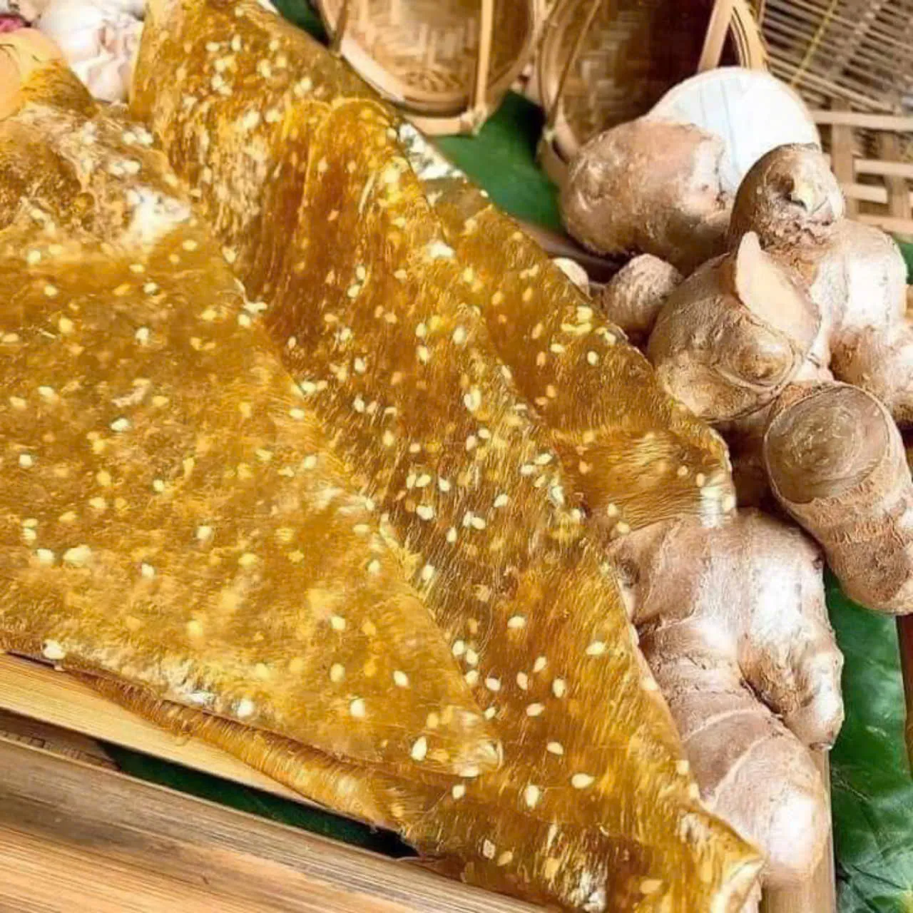 Bánh Tráng Dẻo Gừng Mè Đặc Sản Tây Ninh -  Ăn Vặt Api Food