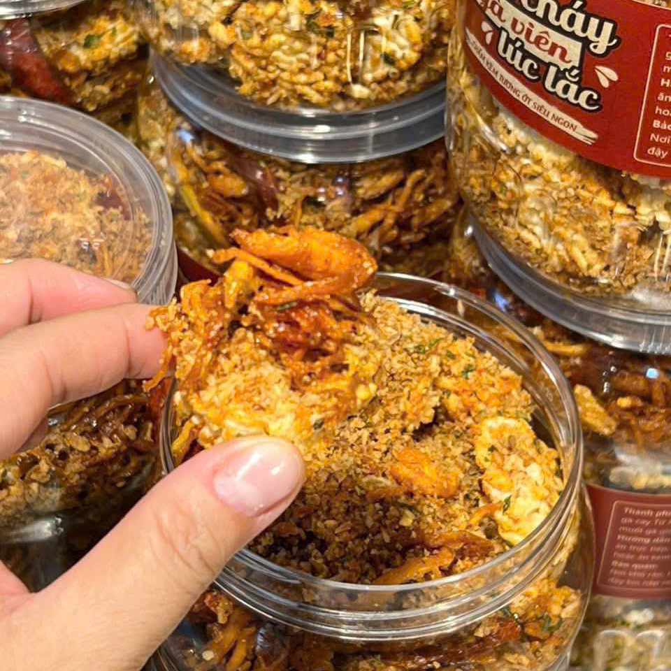 Cơm Cháy Gà Viên Lúc Lắc Giòn Rụm Siêu Ngon - Ăn Vặt Api Food