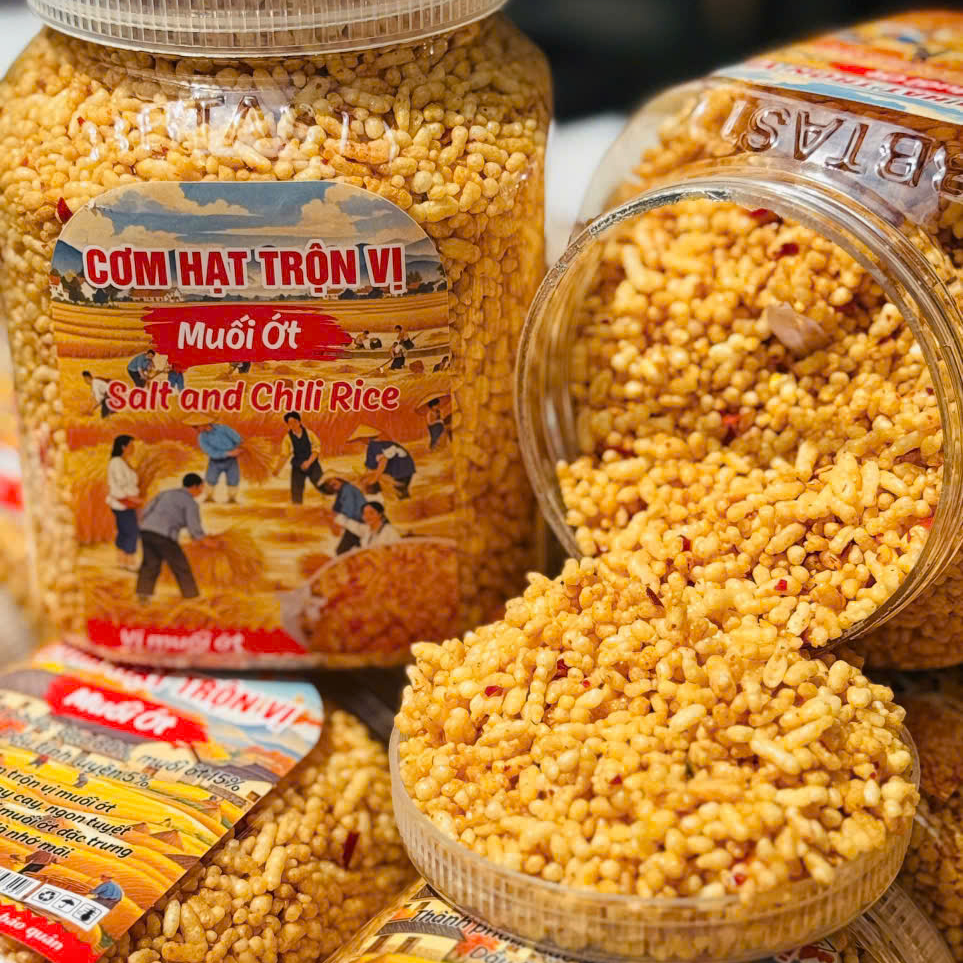 Cơm Hạt Trộn Vị Muối Ớt Mặn Mặn Cay Cay Ngon Khó Cưỡng - Ăn Vặt Api Food