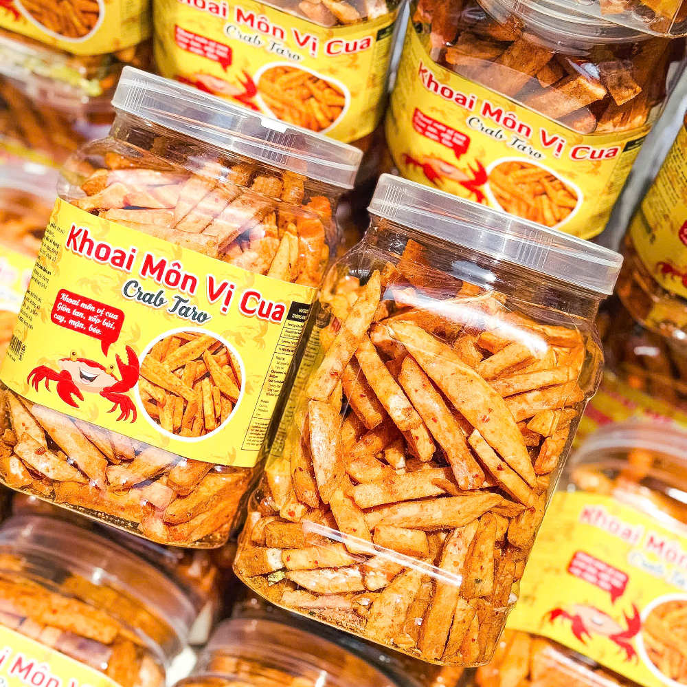 Khoai Môn Sấy Vị Cua 500g - Ăn Vặt Api Food