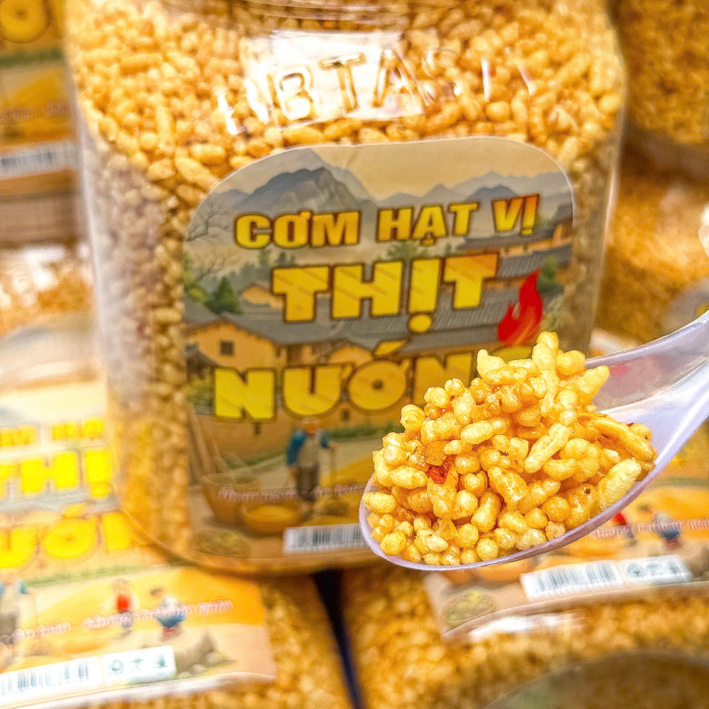 Cơm Hạt Vị Thịt Nướng BBQ Thơm Nức Giòn Rùm Rụm - Ăn Vặt Api Food