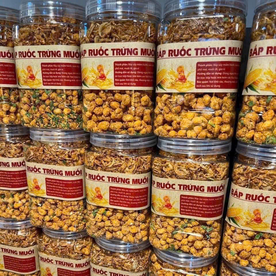 Bắp Ruốc Trứng Muối Thơm Ngon Giòn Rùm Rụm - Ăn Vặt Api Food