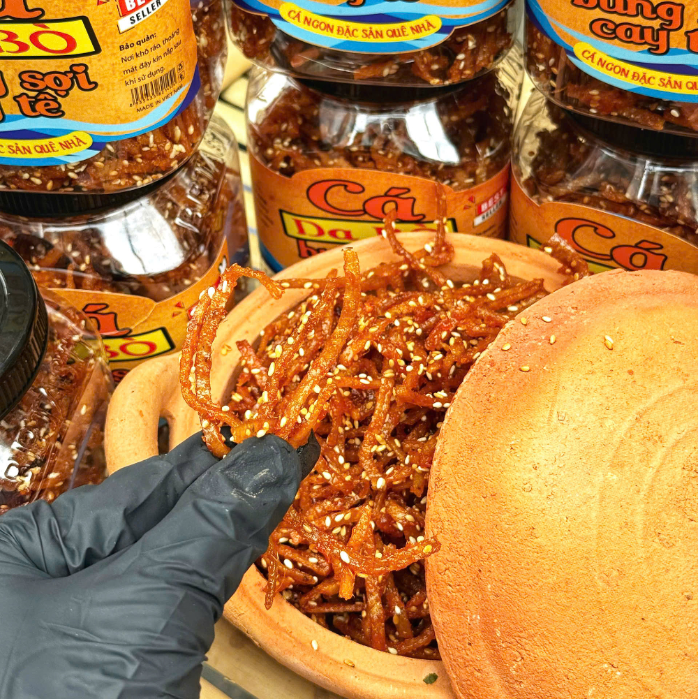 Cá Da Bò Bung Sợi Cay Tê Ăn Là Mê - Ăn Vặt Api Food