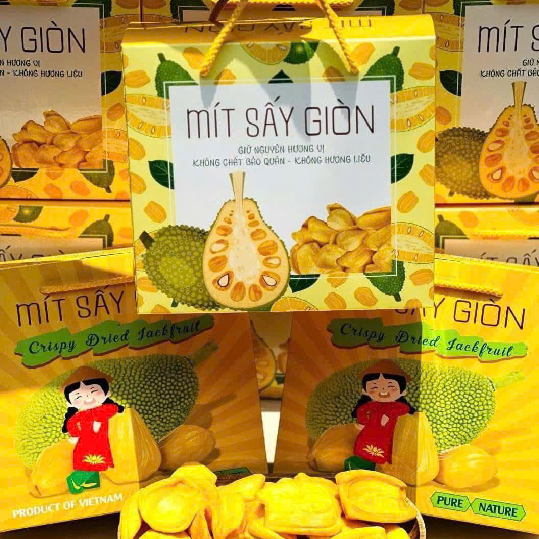 Mít Sấy Giòn Rùm Rụm Thơm Ngon Không Chất Bảo Quản, Không Hương Liệu - Ăn Vặt Api Food