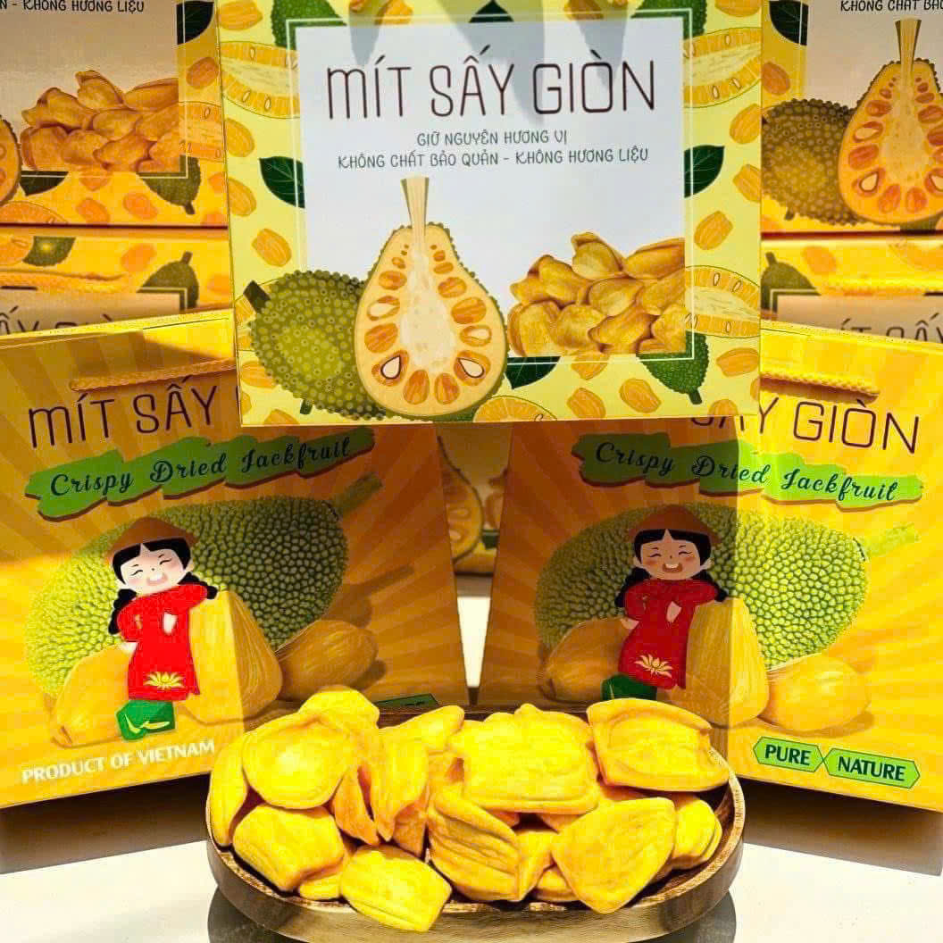Mít Sấy Giòn Rùm Rụm Thơm Ngon Không Chất Bảo Quản, Không Hương Liệu - Ăn Vặt Api Food