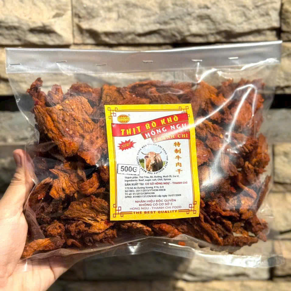 Khô Bò Vụn Giòn Hồng Ngự 500gr Thơm Ngon Chính Hãng - Ăn Vặt Api Food