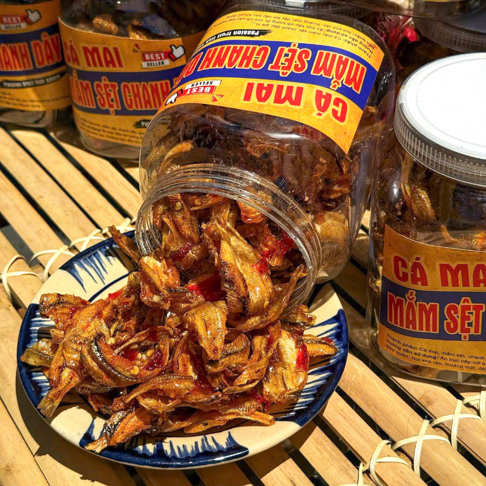 Khô Cá Mai Mắm Sệt Chanh Dây Chua Thanh, Mặn Ngọt, Cay Nhẹ - Ăn Vặt Api Food