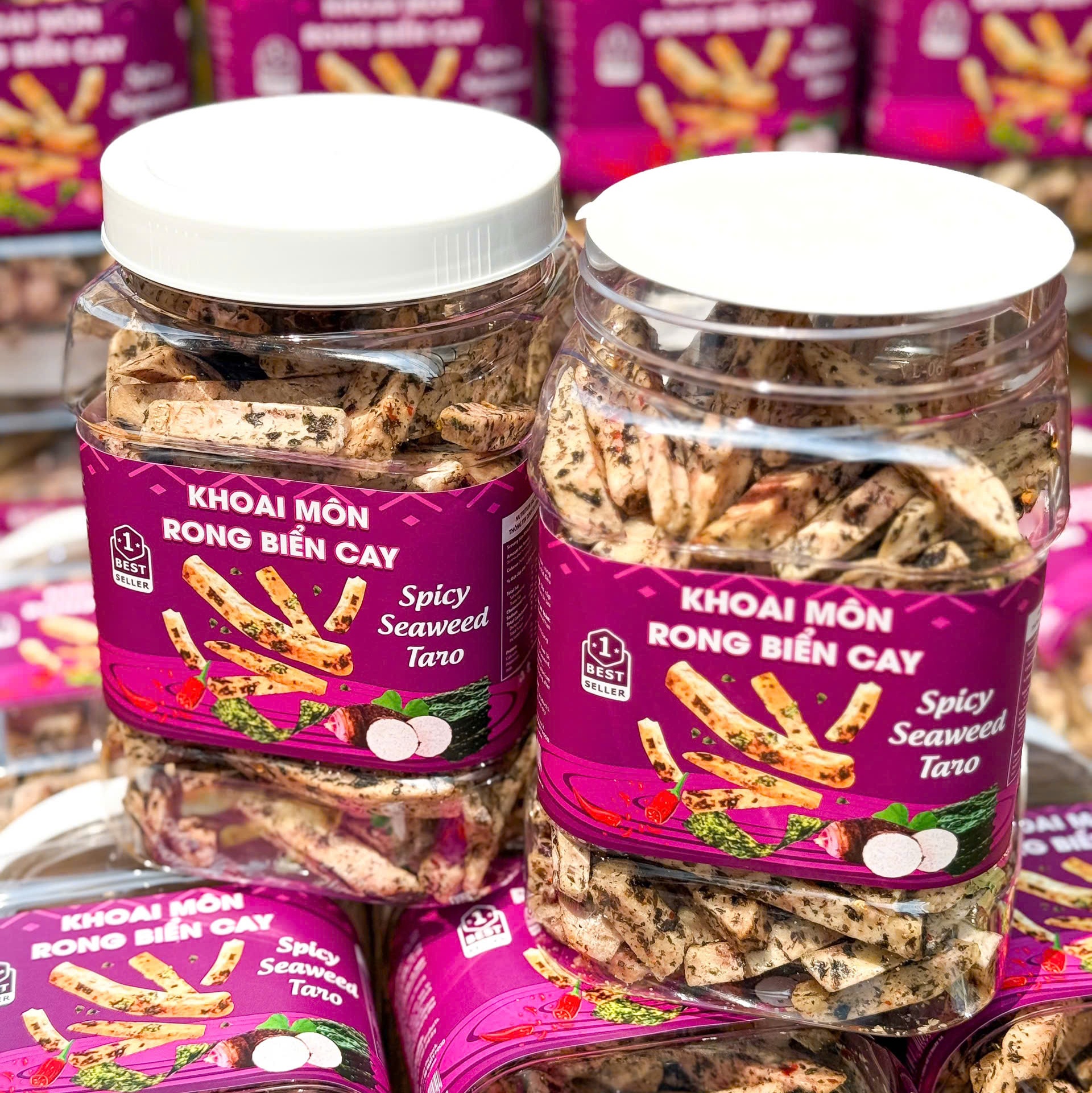 Khoai Môn Cọng Sấy Rong Biển Bùi Béo Giòn Tan Mê Ly - Ăn Vặt Api Food