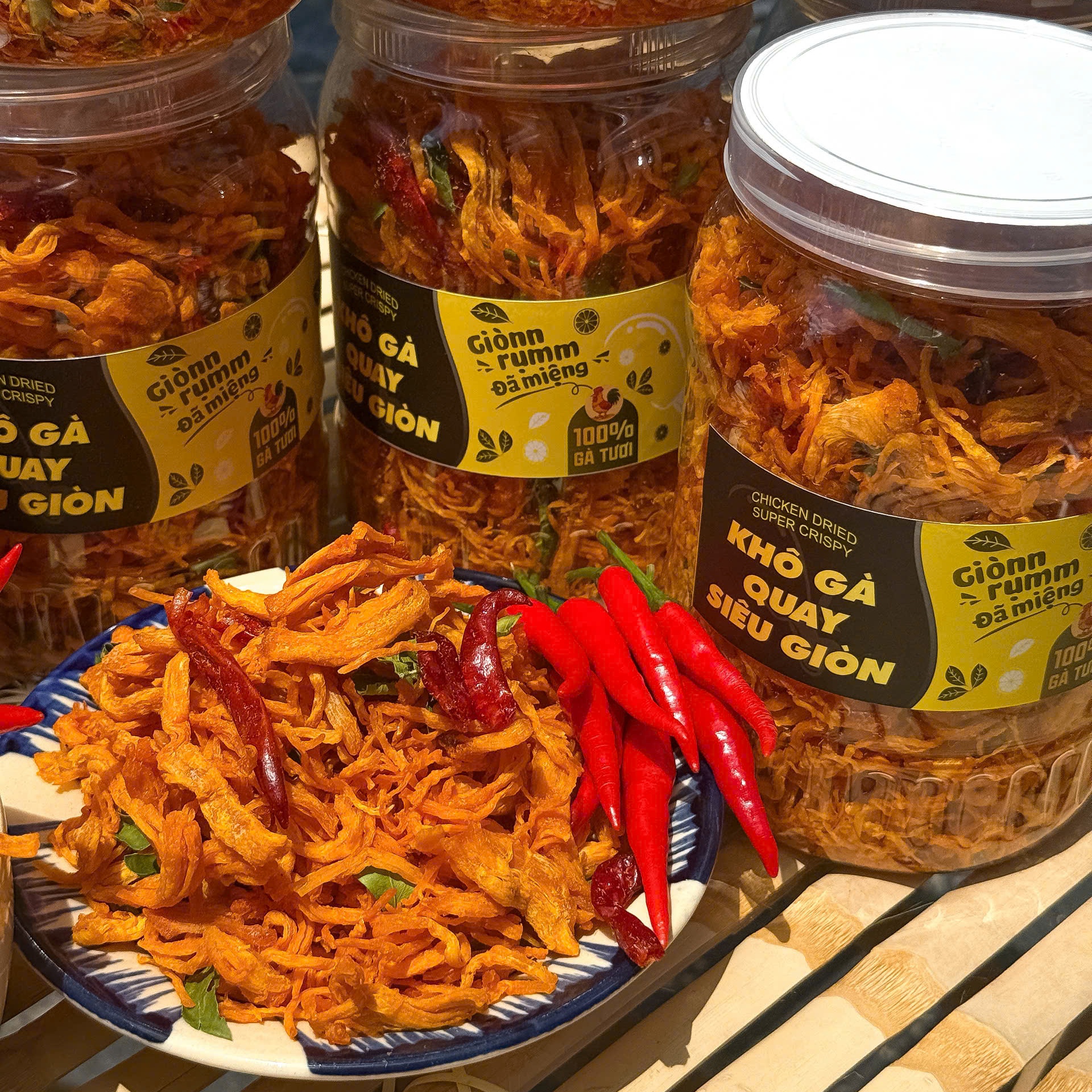 Khô Gà Quay Lá Chanh Siêu Giòn Siêu Ngon