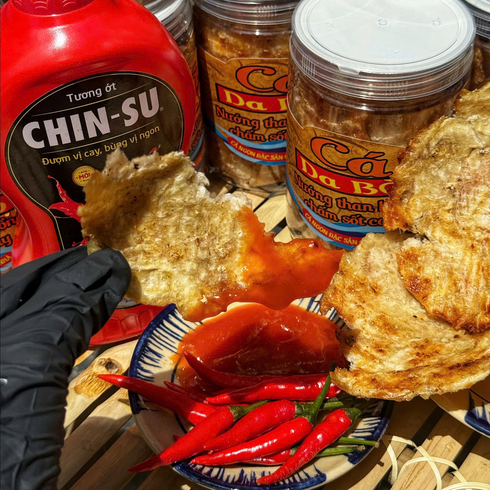 Cá Da Bò Nướng Than Hồng Chấm Sốt Cay - Ăn Vặt Api Food