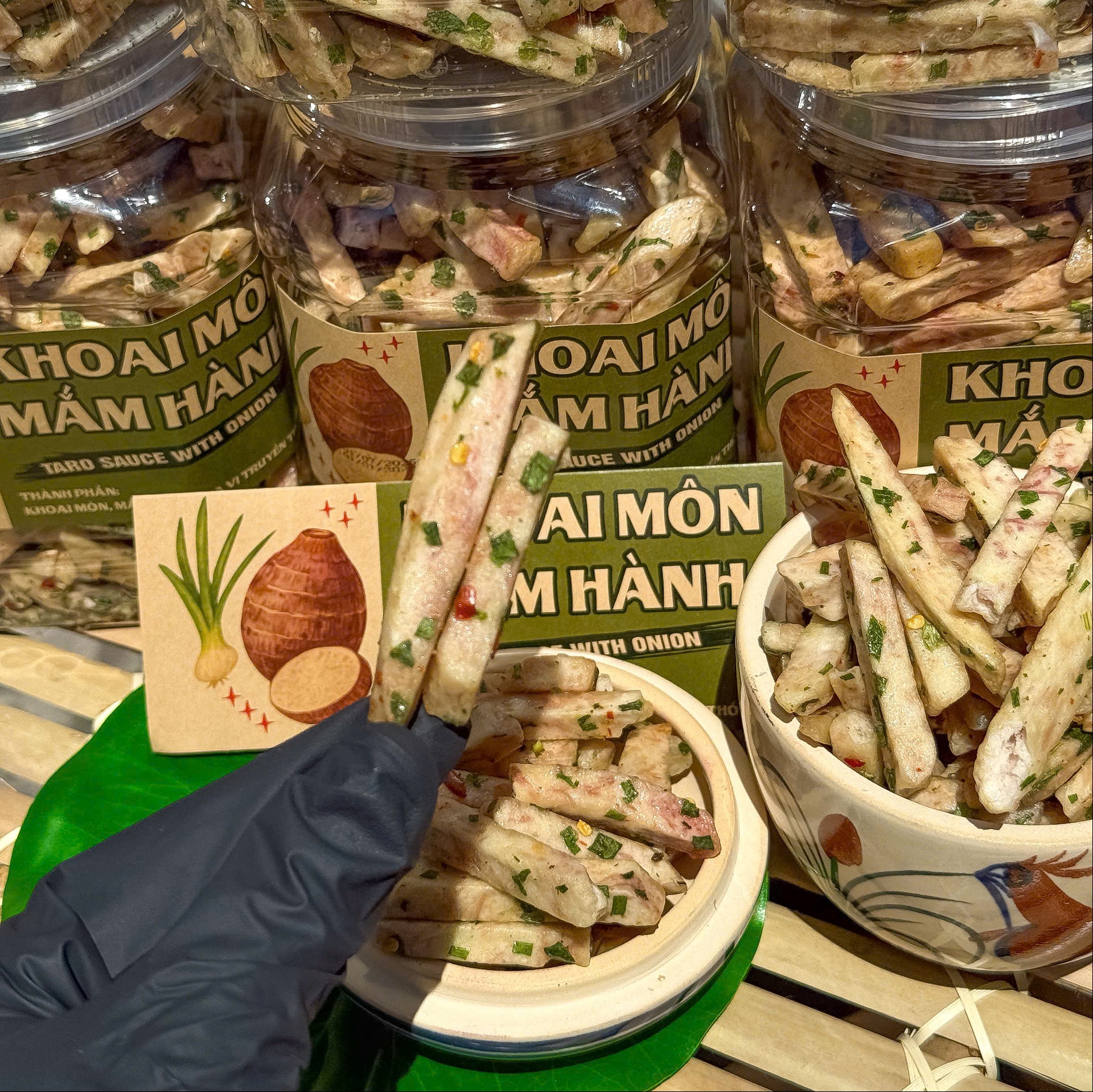 Khoai Môn Sấy Giòn Tẩm Gia Vị Mắm Hành Bùi Béo Thơm gon Mê Ly Api Food - Snack, Ăn Vặt, Thức Ăn, Food