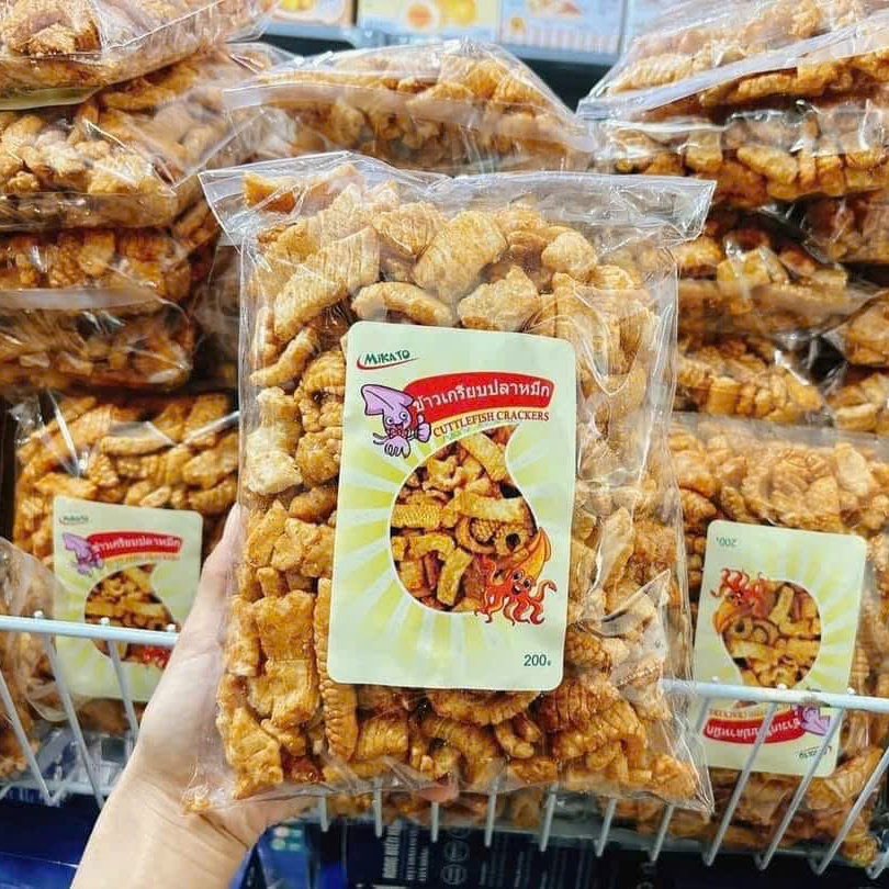 Snack Mực Tẩm Gia Vị Thái Lan Giòn Rùm Rụm Siêu Ngon 200gr