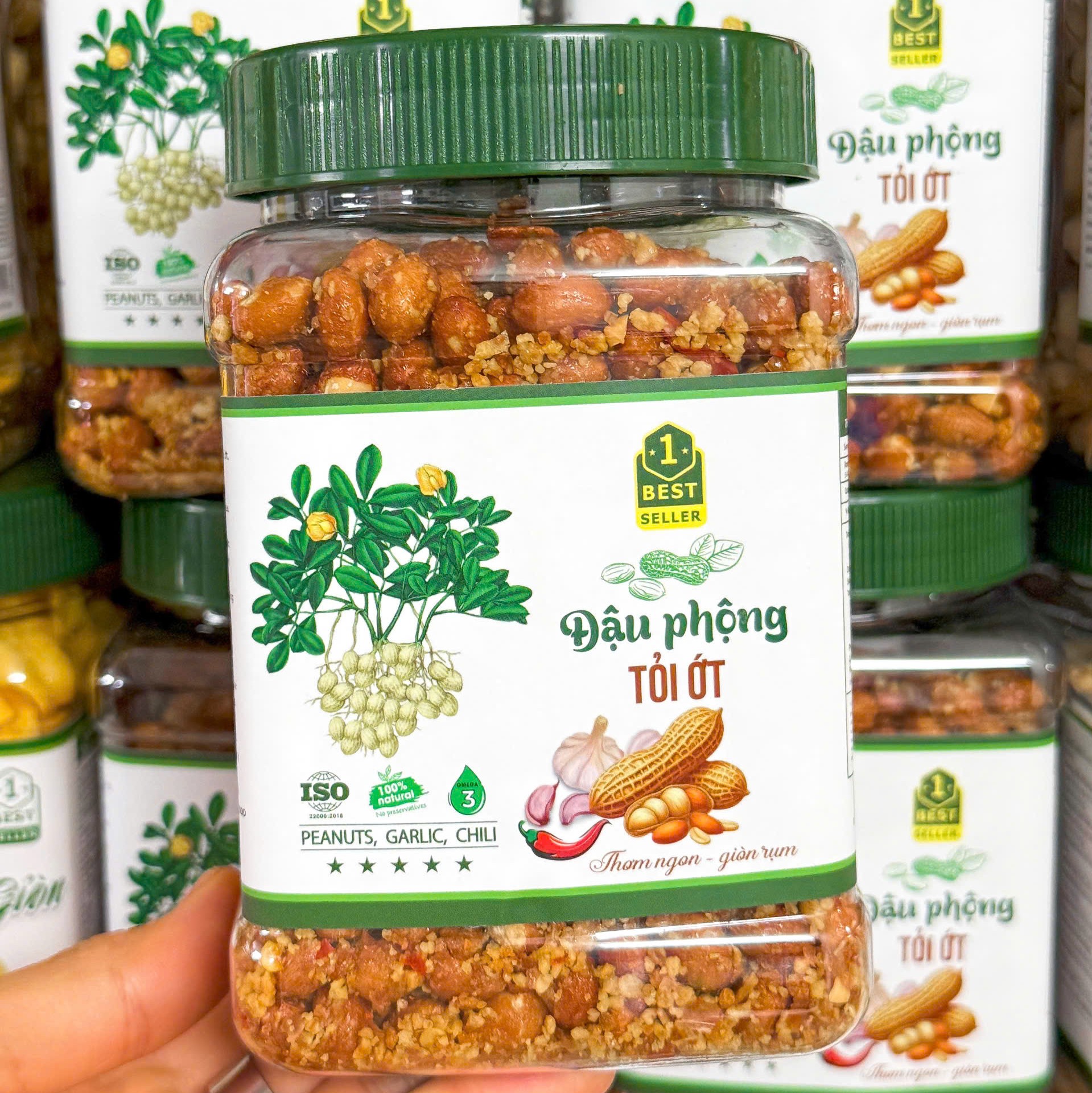 Đậu Phộng (Lạc) Rang Tỏi Ớt Thơm Ngon Hấp Dẫn 500gr