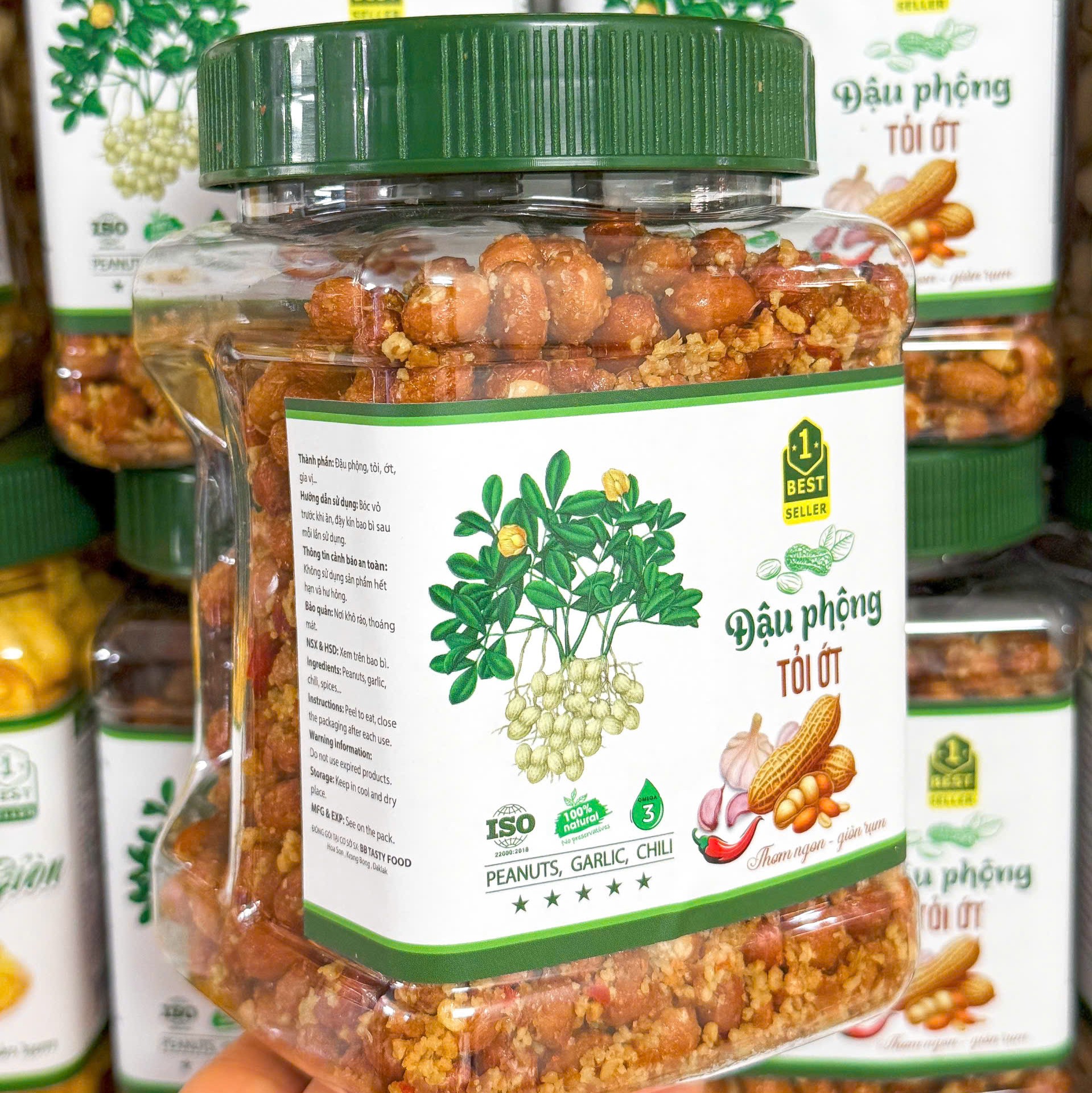 Đậu Phộng (Lạc) Rang Tỏi Ớt Thơm Ngon Hấp Dẫn 500gr