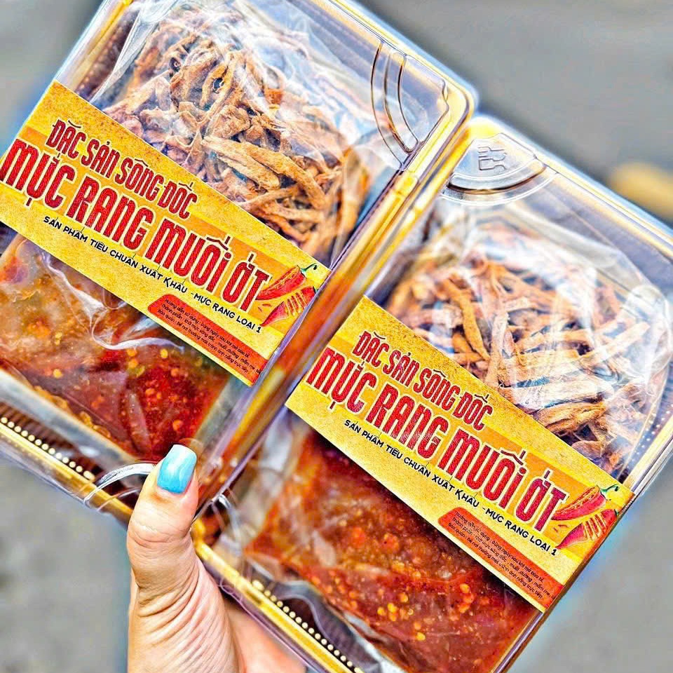 Khô Mực Rang Muối Ớt, Đậm Đà Vị Biển, Ngon Ngọt Từng Sợi 180gr, Đặc Sản Sông Đốc