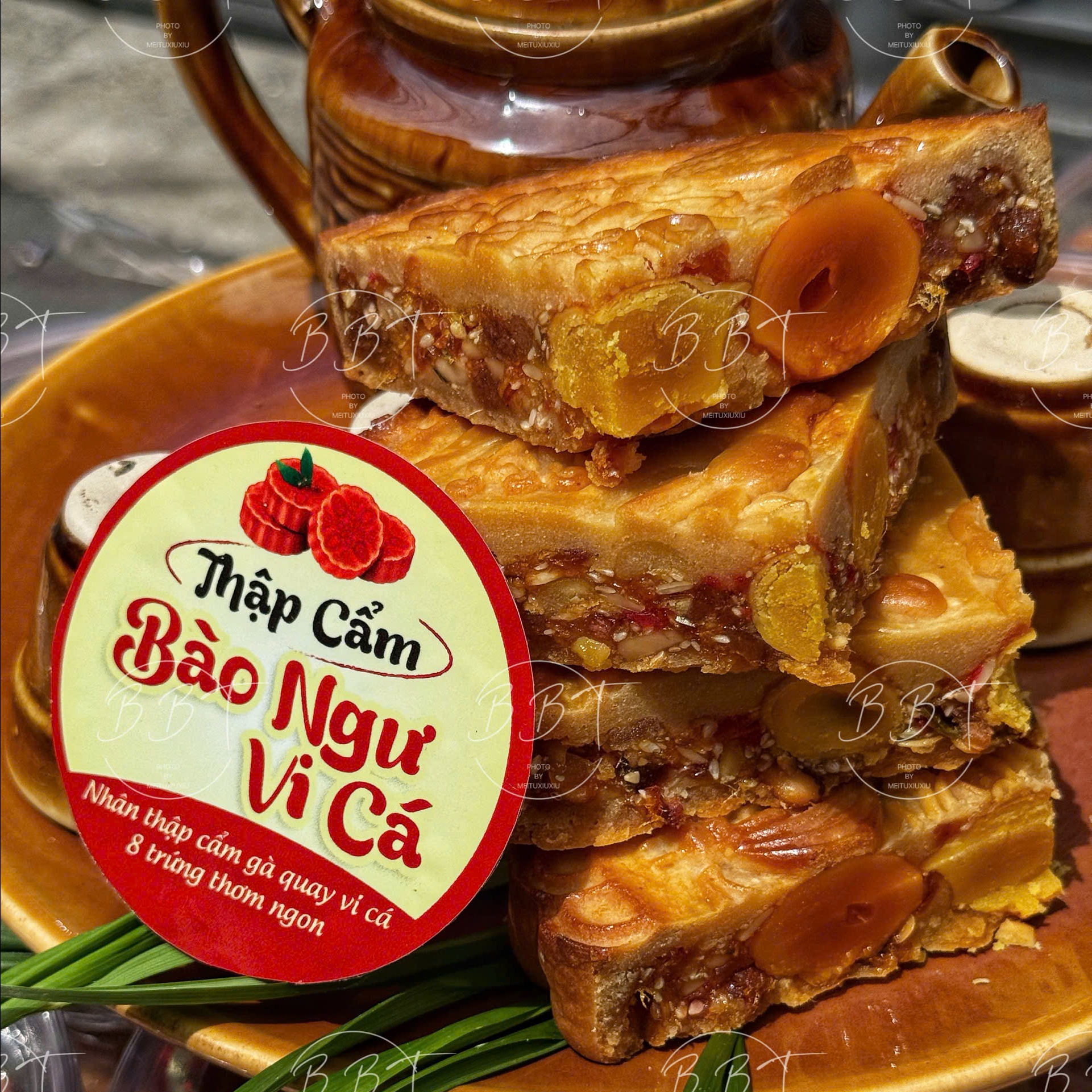 Bánh Trung Thu Thập Cẩm 8 Trứng  Muối 500gr  - Có 2 Vị Lựa Chọn