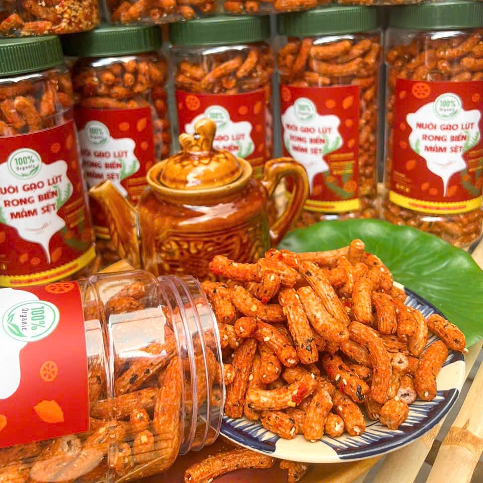 Nui Gạo Lức Rong Biển Mắm Sệt Giòn Tan Siêu Ngon 500gr