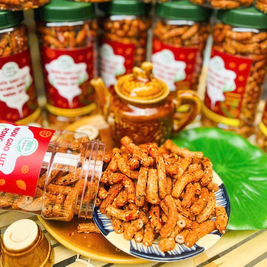 Nui Gạo Lức Rong Biển Mắm Sệt Giòn Tan Siêu Ngon 500gr